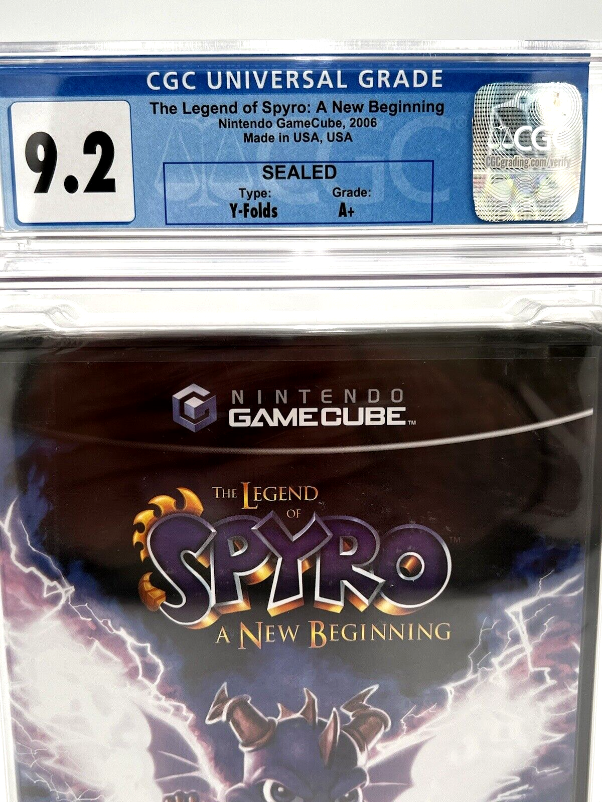 Legend of Spyro A New Beginning Nintendo GameCube NEW SEALED GRADED CGC 9.2 WATA