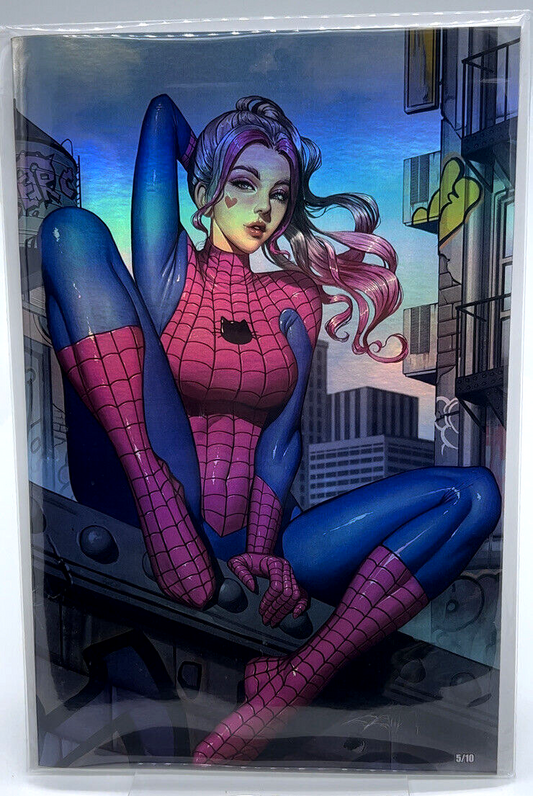 Miss Meow #4 Miss Spidey Dravacus Virgin HOLOFOIL Limited Edition #5/10 WHAT NOT