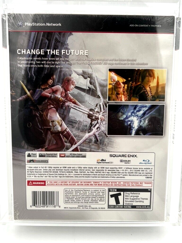 FINAL FANTASY XII-2 COLLECTOR'S EDITION PS3 PLAYSTATION NEW SEALED GRADED 8.5