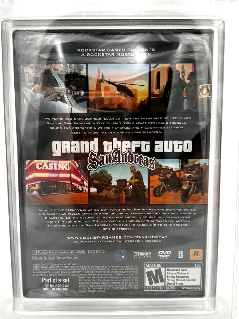Grand Theft Auto San Andreas Trilogy PS2 Playstation NEW SEALED GRADED WATA 9.6