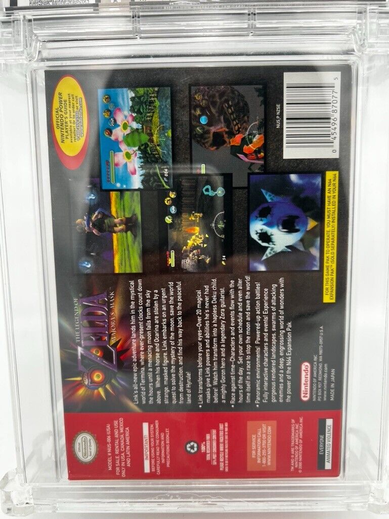 Legend of Zelda Majora's Mask Nintendo 64 COLLECTORS EDITION CIB GRADED WATA 8.5