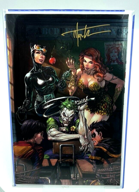 BATMAN Super Sons #1 Tyler Kirkham SIGNED Virgin Foil Poison Ivy The Joker
