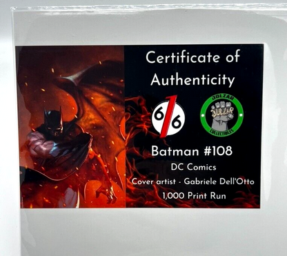 BATMAN #108 GABRIELE DELL’OTTO Virgin LIMITED EDITION 1000 COPIES DC COMIC BOOK