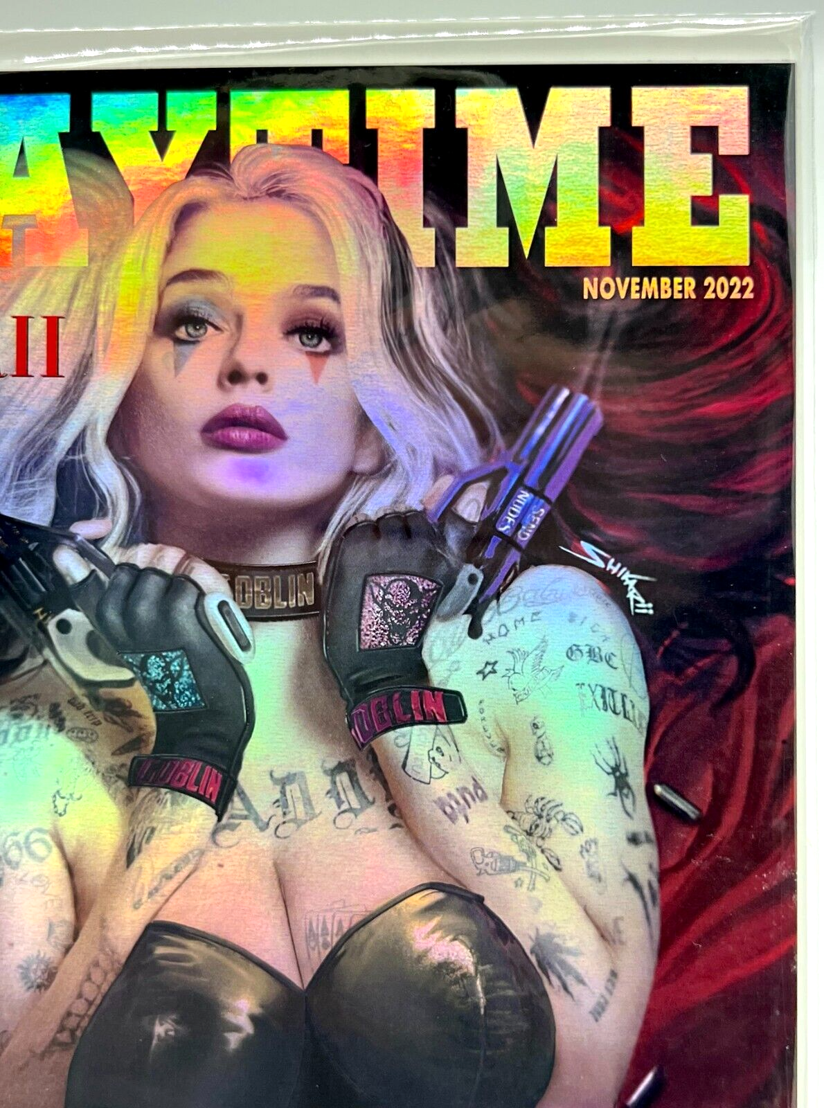HARDLEE THINN PLAYTIME NOV 22′ FOIL Shikarii LIMITED EDITION #3/5  Harley Quinn