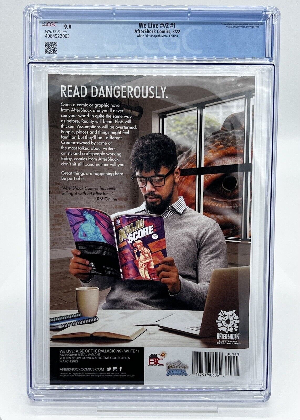 We Live #1 V2 Alan Quah Virgin Metal LTD ARTIST EDITION AP 9/15 CGC 9.9 GRADED