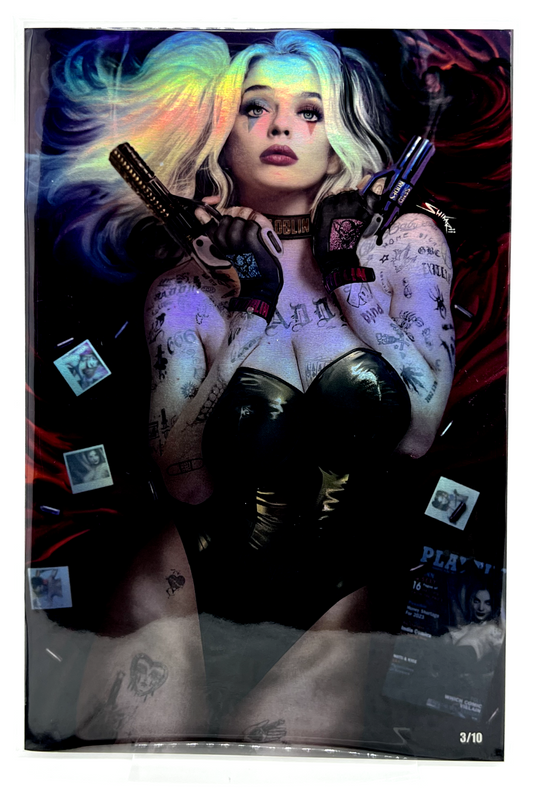 HARDLEE THINN PLAYTIME NOV 22′ SHIKARII VIRGIN FOIL LIMITED #3/10 Harley Quinn