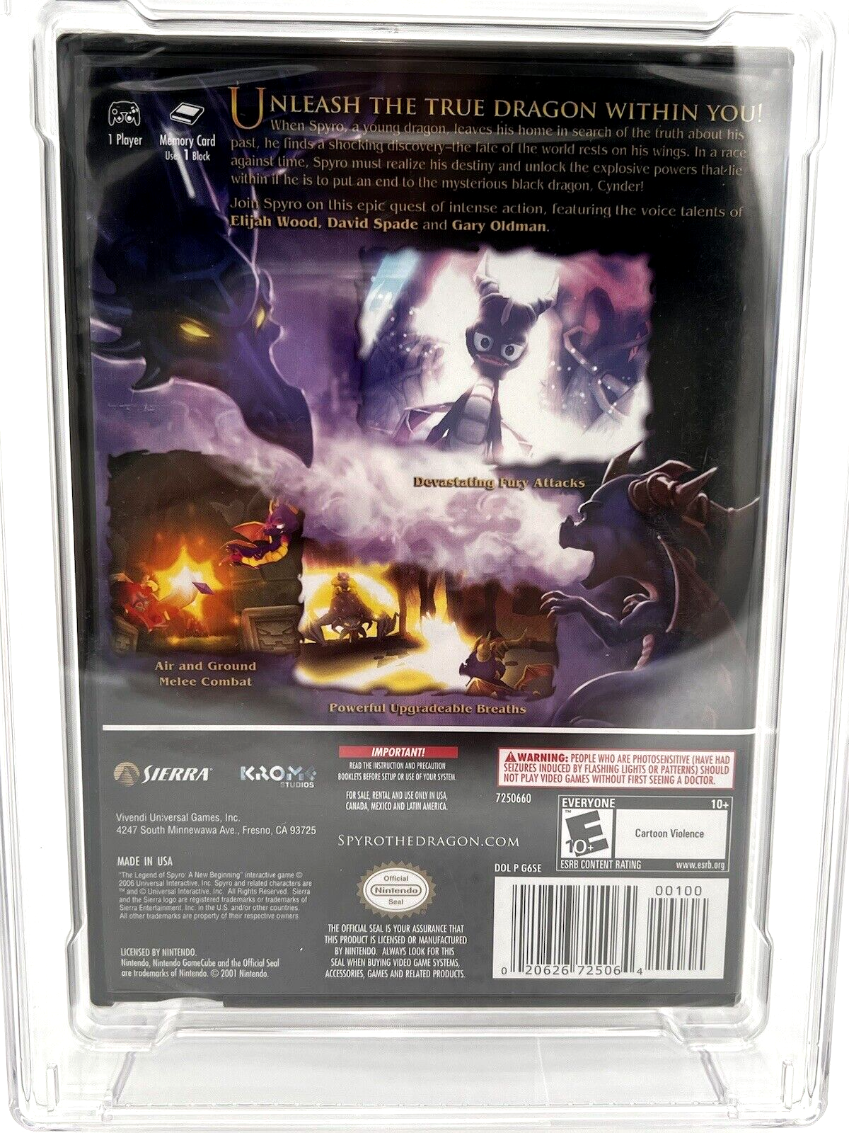 Legend of Spyro A New Beginning Nintendo GameCube NEW SEALED GRADED CGC 9.2 WATA