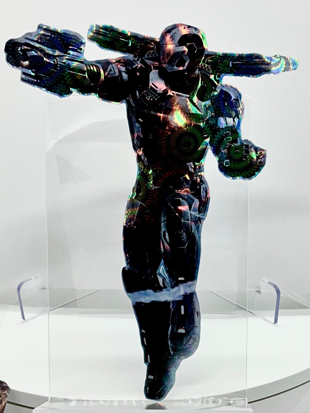IRON MAN WAR MACHINE  HOLOGRAPHIC PREMIUM VINYL STICKER 5.5"x4" MARVEL