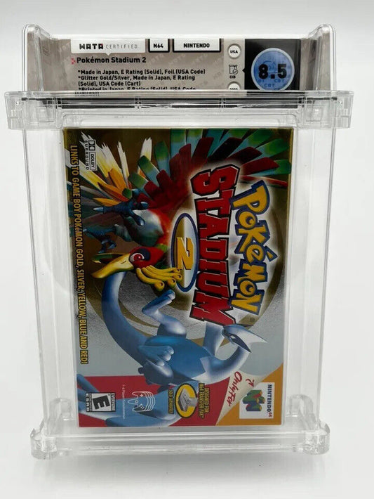 Pokemon Stadium 2 FOIL N64 Nintendo 64 2000 CIB GRADED WATA 8.5