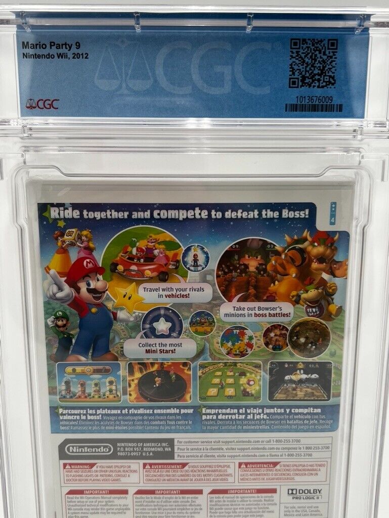 Mario Party 9 Nintendo Wii NEW SEALED GRADED CGC 9.2 VIDEO GAME WATA SUPER BROS