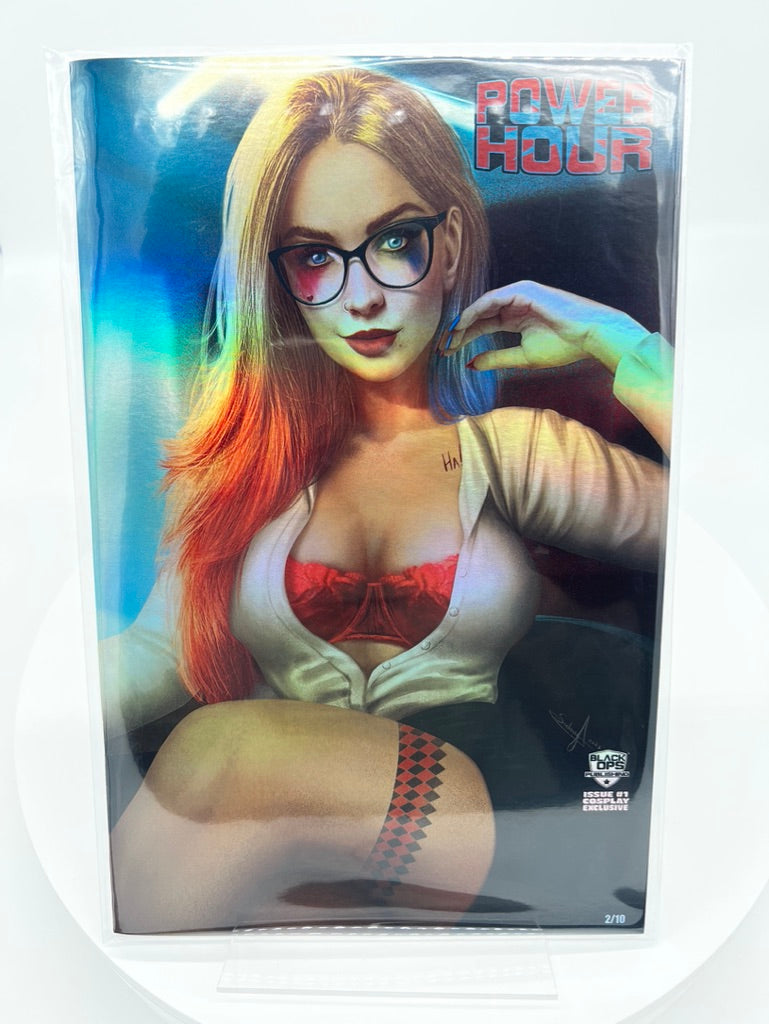 Power Hour #1 Dr Harley Quinn Foil - Sidney Augusto Limited Edition