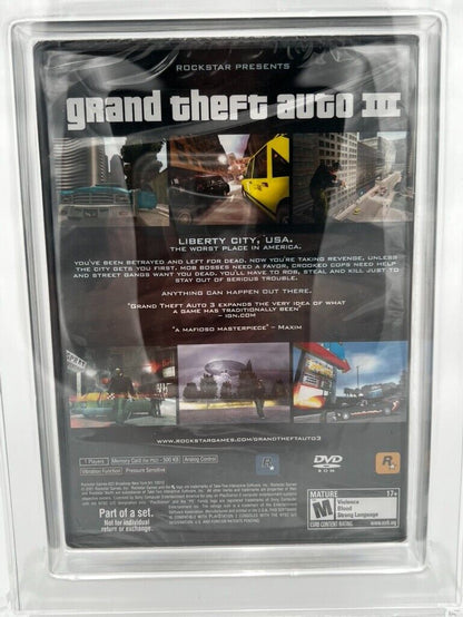 Grand Theft Auto III (PLAYSTATION 2, PS2) SEALED GRADED WATA 9.6