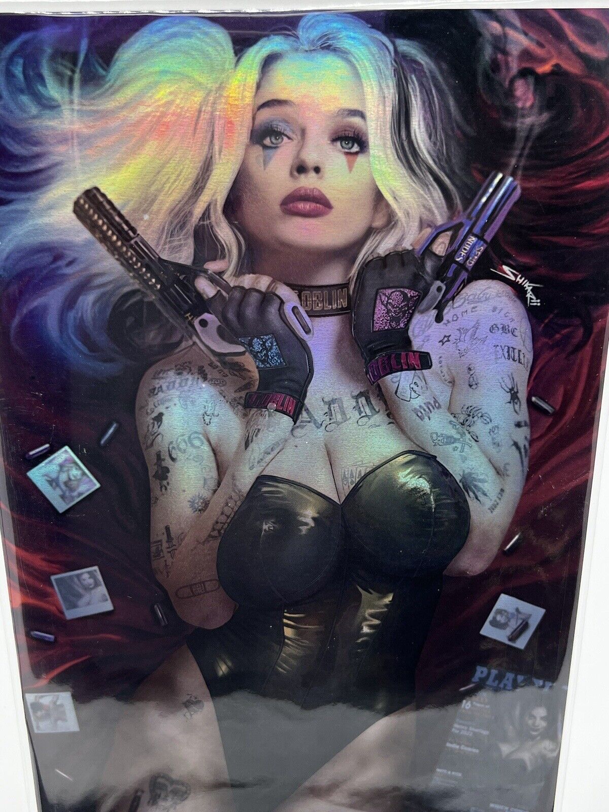 HARDLEE THINN PLAYTIME NOV 22′ SHIKARII VIRGIN FOIL LIMITED #3/10 Harley Quinn