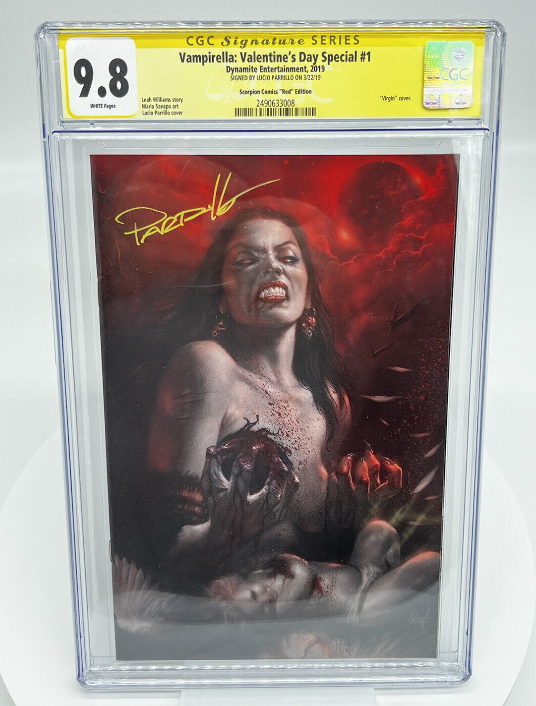 Vampirella Valentines Day Special Lucio Parrillo Virgin LTD 150 CGC 9.8 Signed