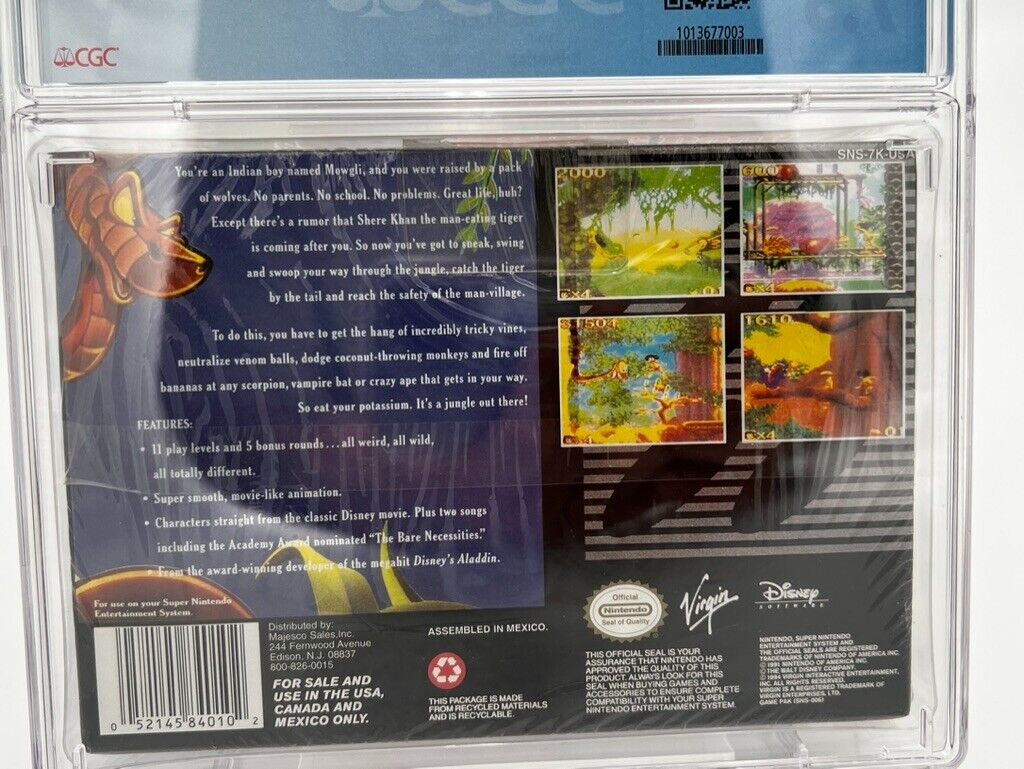 The Jungle Book Super Nintendo SEALED GRADED CGC 7.5 NEW RETRO VIDEO GAME