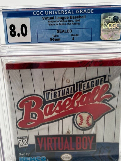 Virtual League Baseball Video Game Nintendo Virtual Boy SEALED GRADED CGC 8.0