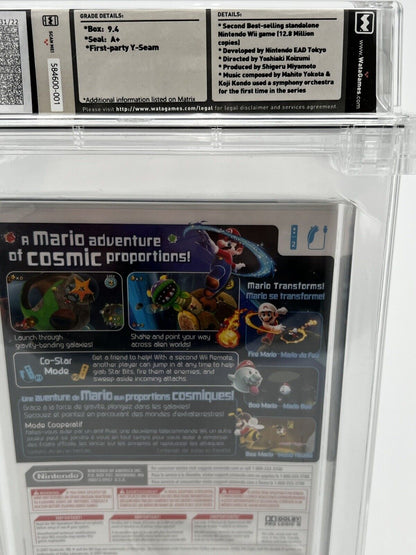 Super Mario Galaxy Video Game Nintendo Wii 2007 NEW SEALED GRADED 9.4 WATA