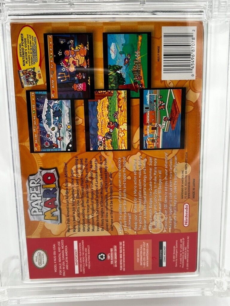 Paper Mario (Nintendo 64 Complete In Box) N64 CIB GRADED WATA 8.5