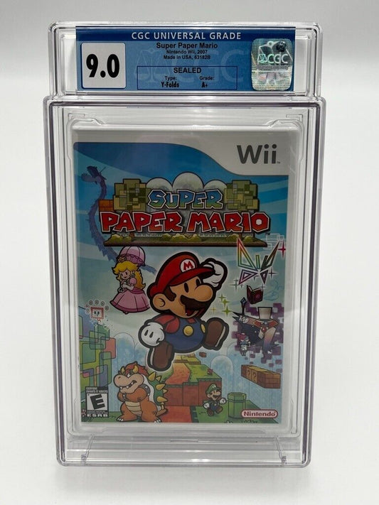 Super Paper Mario Nintendo Wii NEW SEALED GRADED CGC 9.0 VIDEO GAME WATA