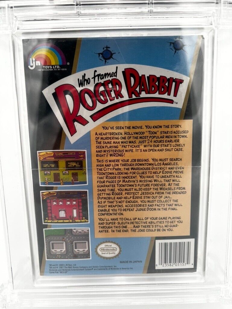 Who Framed Roger Rabbit (Nintendo Entertainment System, 1989) SEALED GRADED 9.4