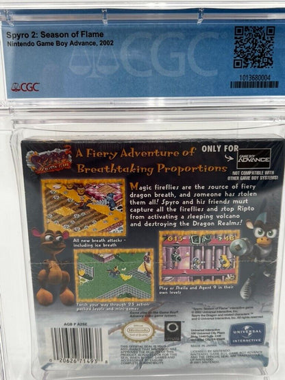 NEW Spyro 2 VIDEO GAME Nintendo Gameboy Advance SEALED GRADED CGC 7.0