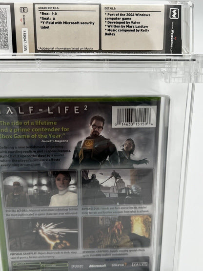 Half-Life 2 Video Game Xbox 2005 NEW SEALED GRADED WATA  9.0