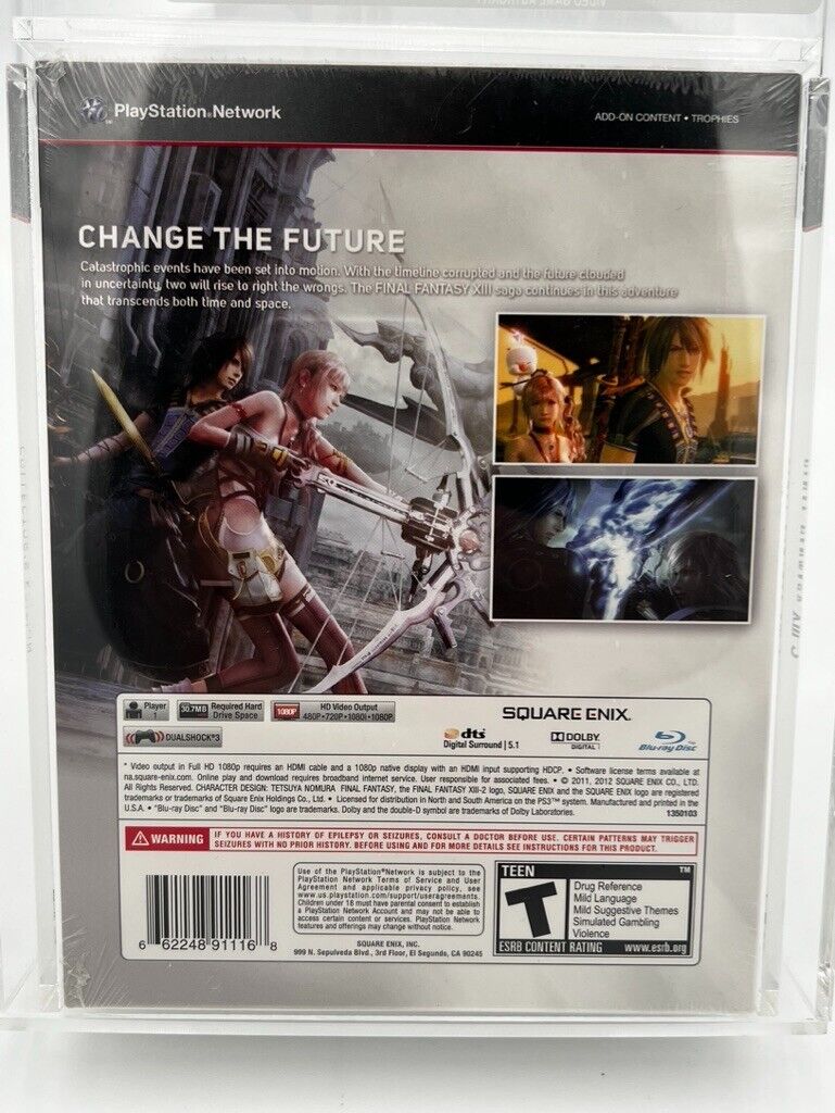 FINAL FANTASY XII-2 - COLLEGTOR'S EDITION PS3 PLAYSTATION 3 SEALED GRADED 8.5