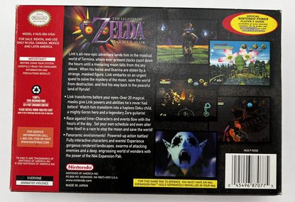 The Legend Of Zelda Majora’s Mask N64 CIB Nintendo 64 Complete In Box VIDEO GAME