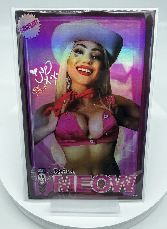 Miss Meow #6 Barbie Shikarii SIGNED RACHIE TRADE FOIL COLLECTORS EDITION #4/5