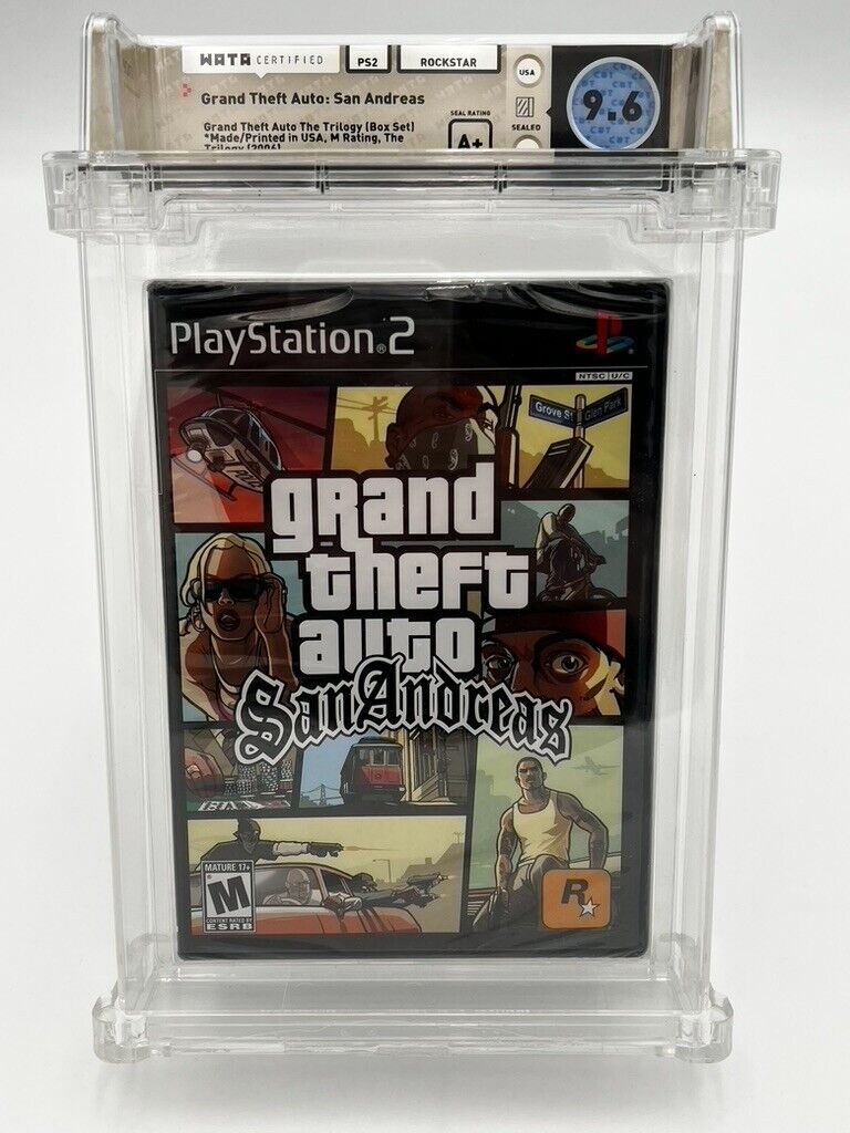Grand Theft Auto: San Andreas PS2 Playstation 2 SEALED GRADED WATA 9.6