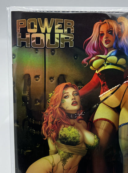 POWER HOUR HARLEY QUINN POISON IVY LEASHED SIDNEY AUGUSTO FOIL LIMITED #4/20