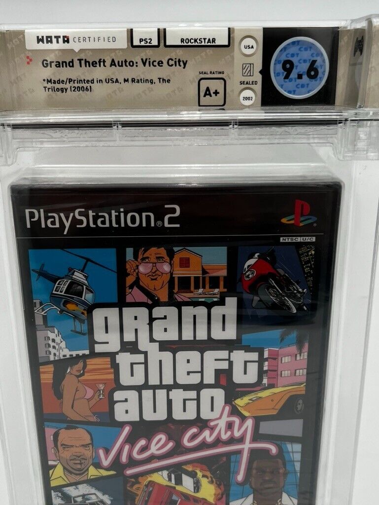Grand Theft Auto: Vice City (Sony PlayStation 2, 2006) SEALED GRADED WATA 9.6