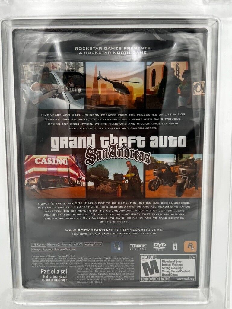 Grand Theft Auto: San Andreas PS2 Playstation 2 SEALED GRADED WATA 9.6