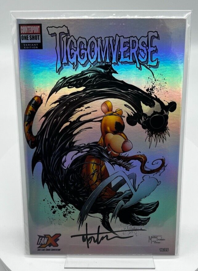 DO YOU POOH TIGGOMVERSE VENOM TYLER KIRKHAM SIGNED FOIL LIMITED EDITION #16/25