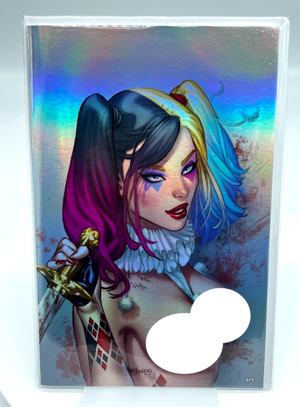 HARDLEE THINN EBAS CHROME VIRGIN FOIL LIMITED ARTIST EDITION #9/10 Harley Quinn