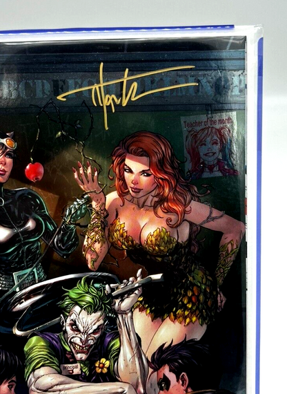 BATMAN Super Sons #1 Tyler Kirkham SIGNED Virgin Foil Poison Ivy The Joker