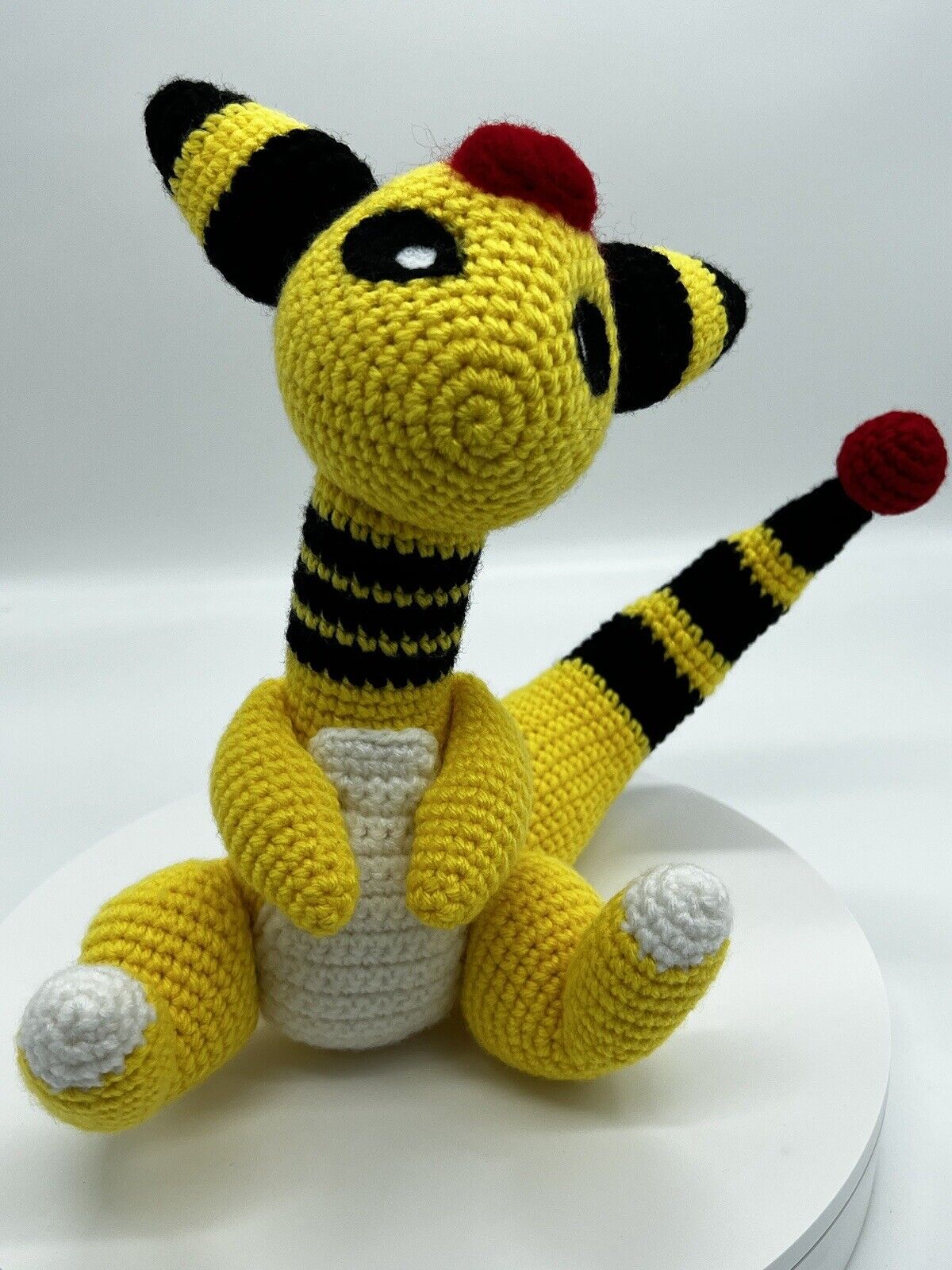 AMPHAROS POKEMON AMIGURUMI KNITTED CROTCHET STUFFED ANIMAL PLUSHIE COLLECTIBLE