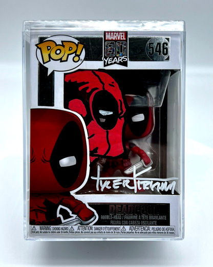 Funko Pop Deadpool #546 Marvel 80 Years SIGNED & REMARKED  BY TYLER KIRKHAM