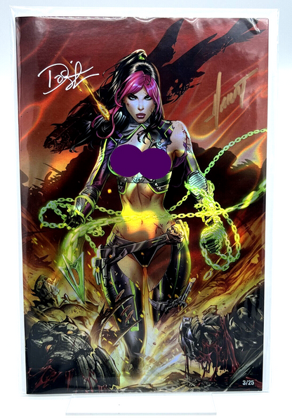 Prey For The Sinner #2 EBAS LAVA FOIL LIMITED EDITION #3/25 COPIES 2X SIGNED !!