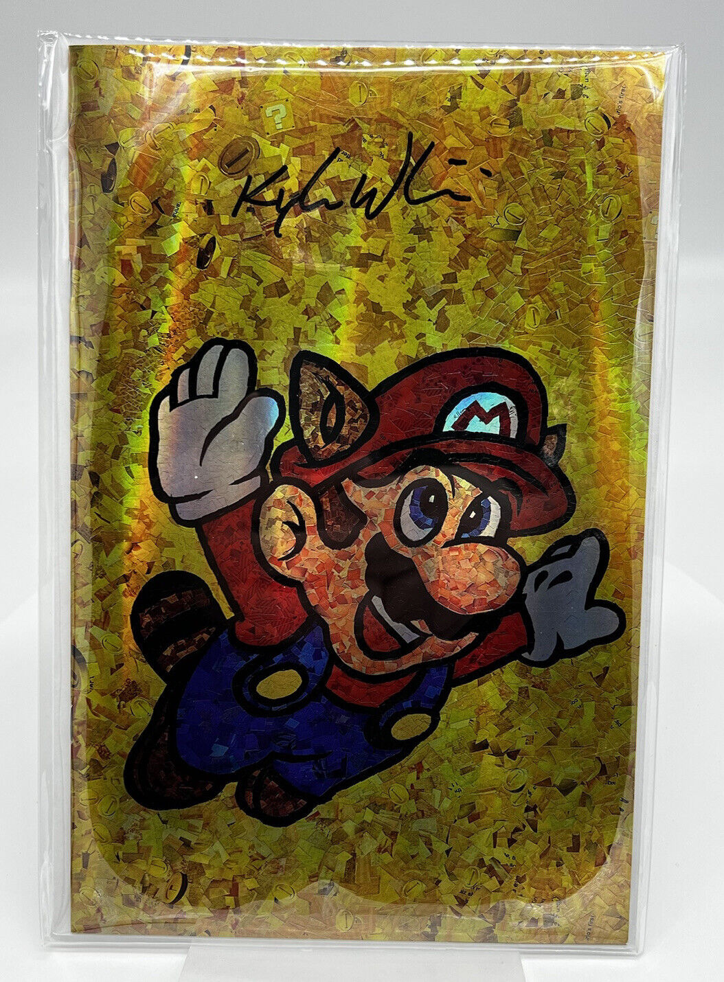 MOSIAC SCRAPBOOK #1 SUPER MARIO BROS KYLE WILLIS SIGNED GOLD FOIL LIMITED 100