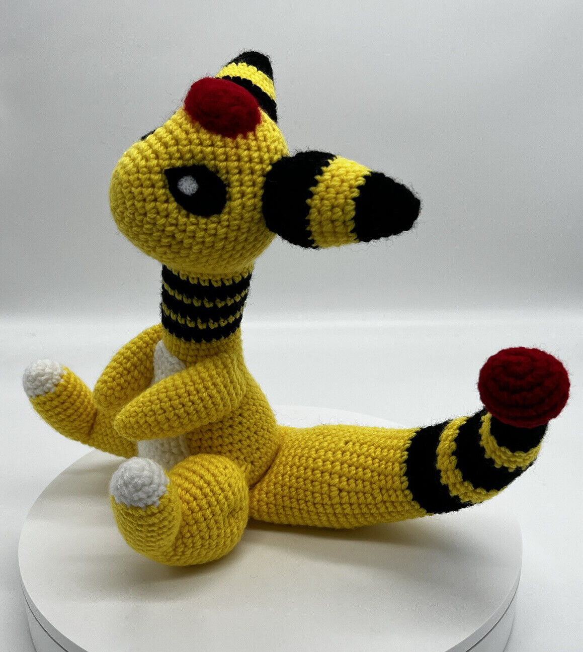 AMPHAROS POKEMON AMIGURUMI KNITTED CROTCHET STUFFED ANIMAL PLUSHIE COLLECTIBLE