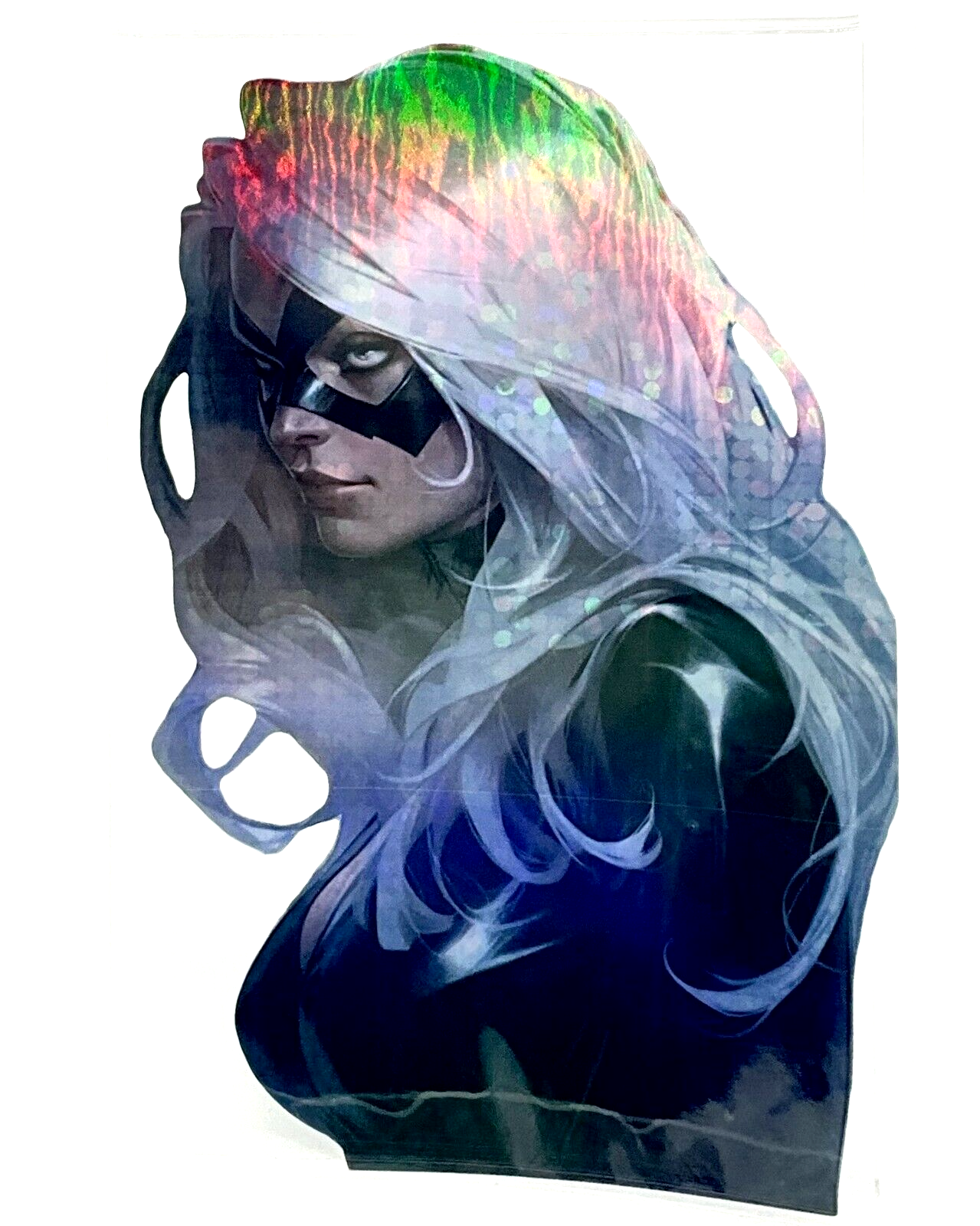 Black Cat  Holographic Vinyl Laminated 4” X 6” Sticker SPIDER MAN MARVEL COMICS