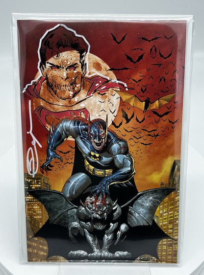 DCEASED #1 BATMAN PLANET AWESOME SAJAD SHAH VIRGIN LIMITED 500 SIGNED REMARKED