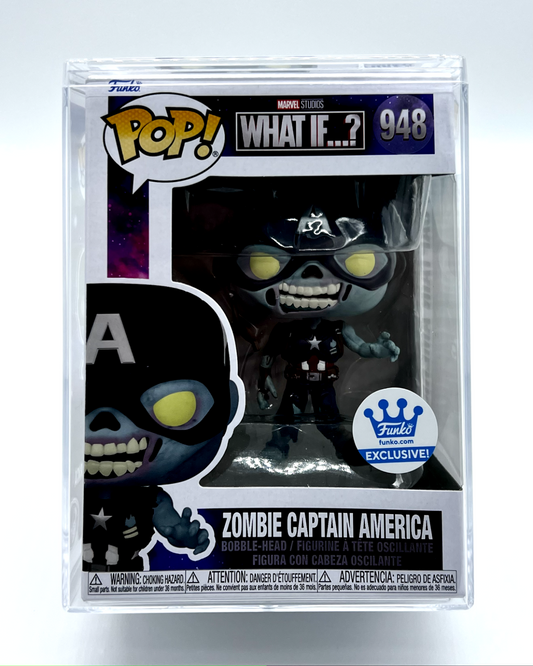 Funko POP! Marvel Studios What If...?  Zombie Captain America #948 HARD CASE