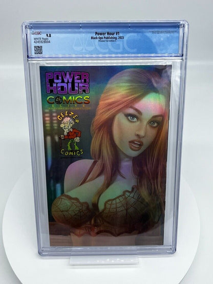 Power Hour 1 MARY JANE BLACK CAT Sidney Augusto FOIL LTD AP #4/10 GRADED CGC 9.8