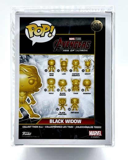 Funko Pop Black Widow #380 Marvel First 10 Years Gold Edition Avengers Hard Case