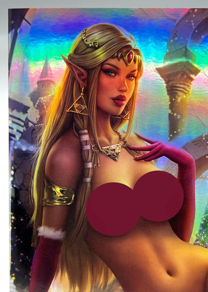 Power Hour #1 Princess Zelda Sun Khamunaki VIRGIN FOIL PUBLISHER EDITION  #2/5