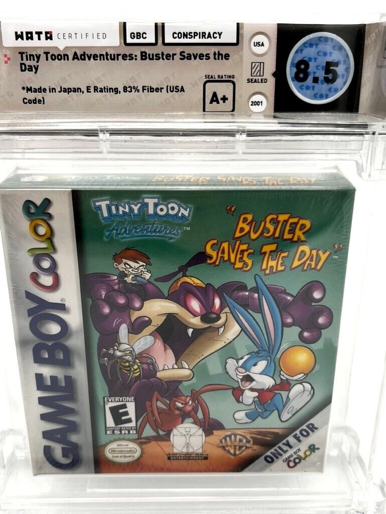 Tiny Toon Adventures Buster Saves The Day Gameboy Color  SEALED GRADED WATA 8.5