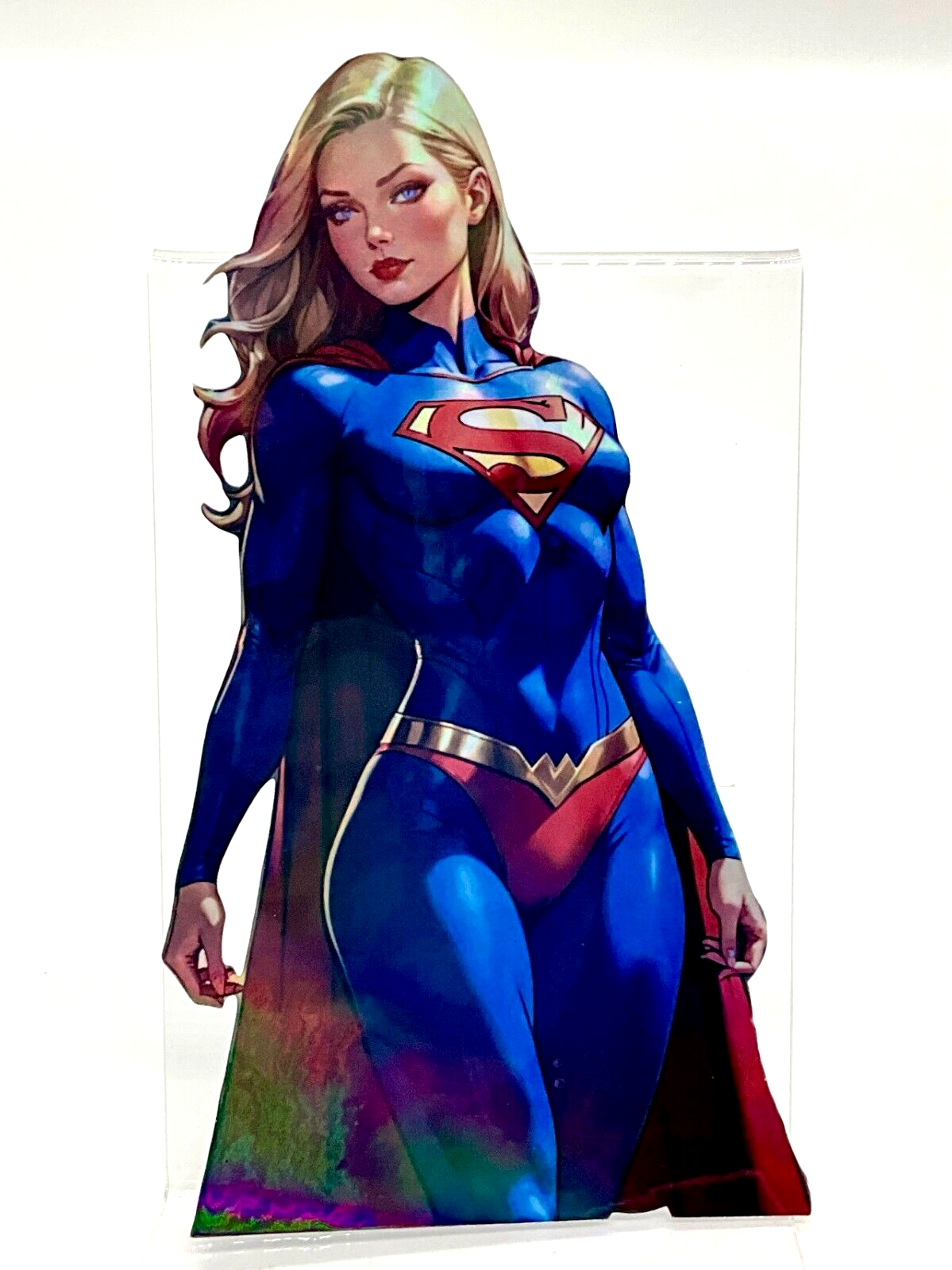 SUPERWOMAN  Holographic PREMIUM VINYL STICKER  7” X 4” DC COMICS SUPERMAN