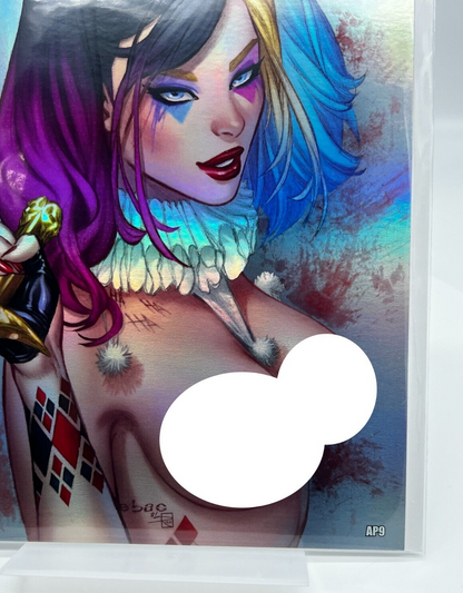 HARDLEE THINN EBAS CHROME VIRGIN FOIL LIMITED ARTIST EDITION #9/10 Harley Quinn